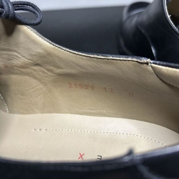 Magnanni Flex Mens Size 12 Black Leather Dress Shoes Cap Toe - Picture 11 of 13